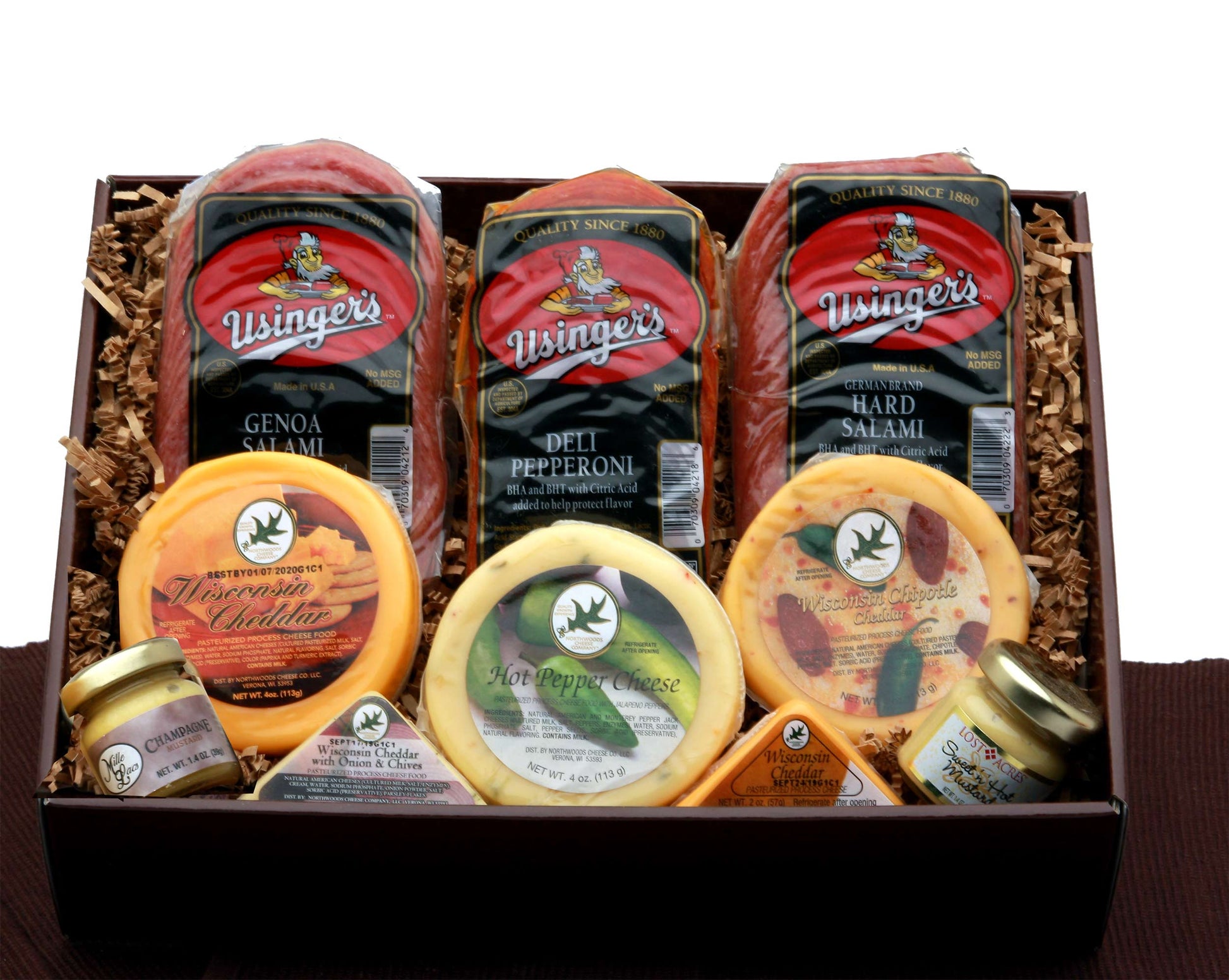 Deli Select Meat & Cheese Sampler - DB Gift Baskets Delivered deli meat and cheese gourmet gift basket, ideal for special occasions