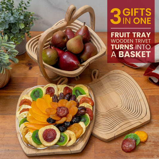 Dried Fruit Gift Basket– Healthy Gourmet Snack Box - Holiday Food Tray - Variety Snacks - Birthday, Sympathy, Mom, Dad, Corporate Tray - DB Gift Baskets