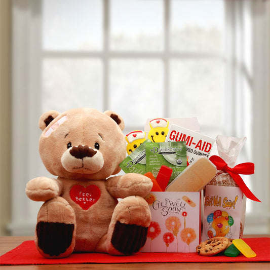 Get Well Soon Teddy Bear Gift Set - DB Gift Baskets