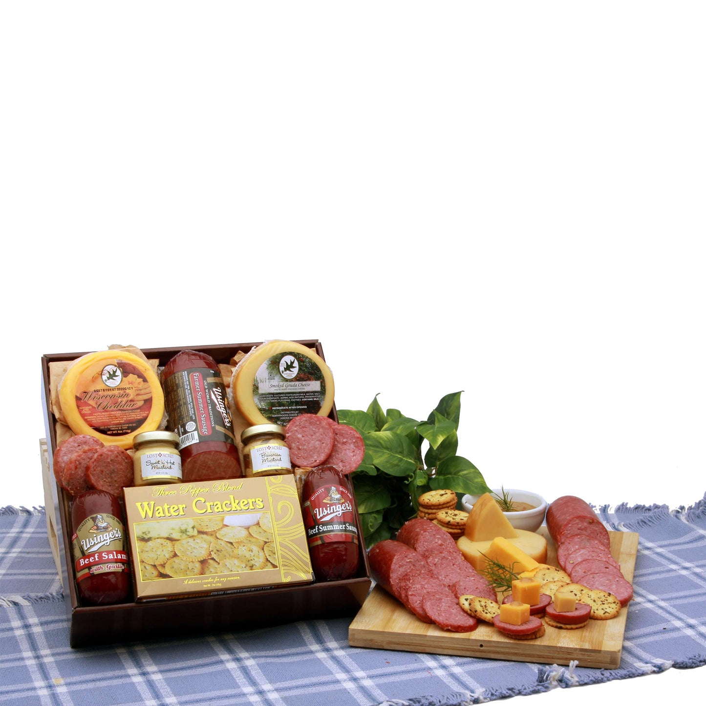 Hearty Favorites Meat & Cheese Sampler - DB Gift Baskets