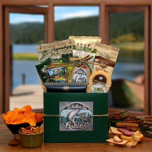 I'd rather Be Fishing Gift Box - DB Gift Baskets