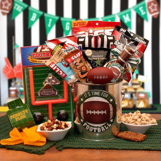 It's Football Time Gift Pail - DB Gift Baskets