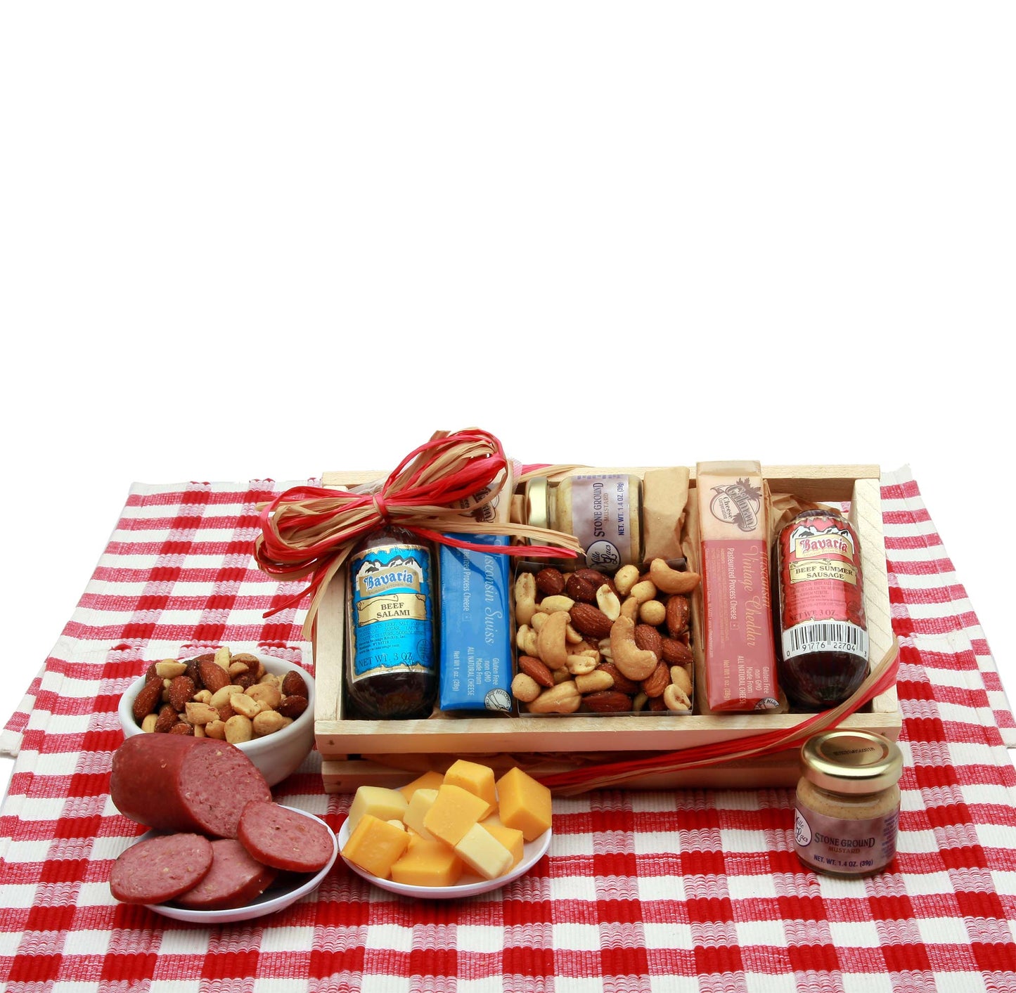 Signature Sampler Meat & Cheese Snack Set - DB Gift Baskets