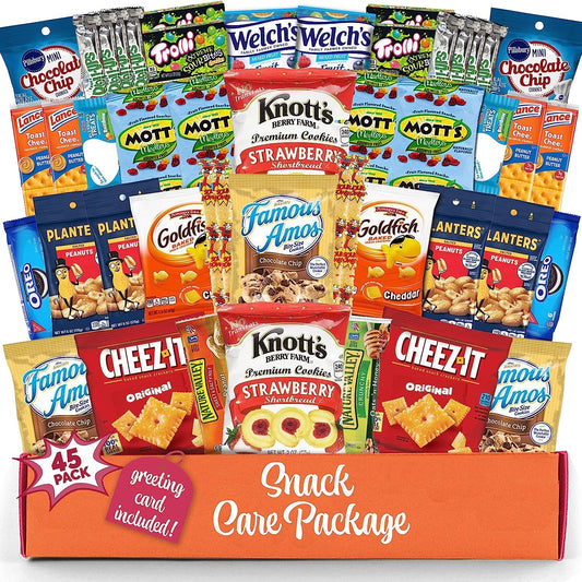 Snacks Box Variety Pack Care Package (45] - DB Gift Baskets