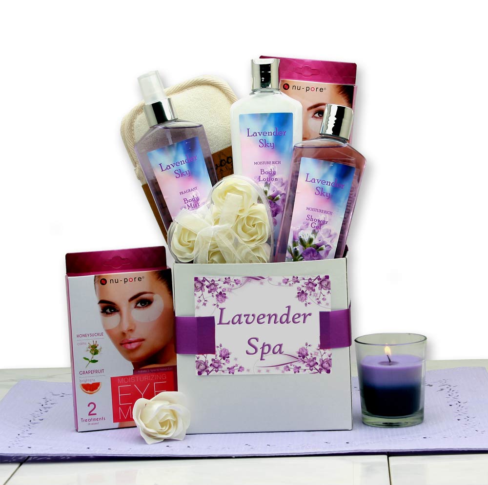 Spa Care Bundle - DB Gift Baskets Lavender-infused spa gift basket providing stress relief for women